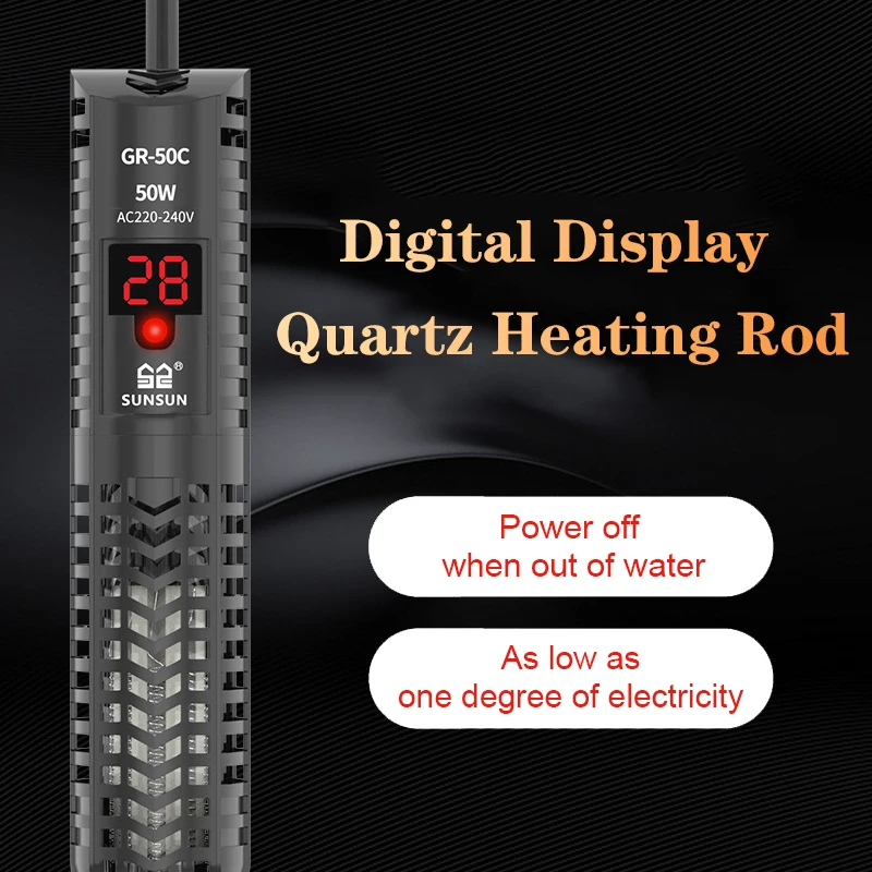 Fish Tank Heater - Aquecedor Submersível para Aquário com Display