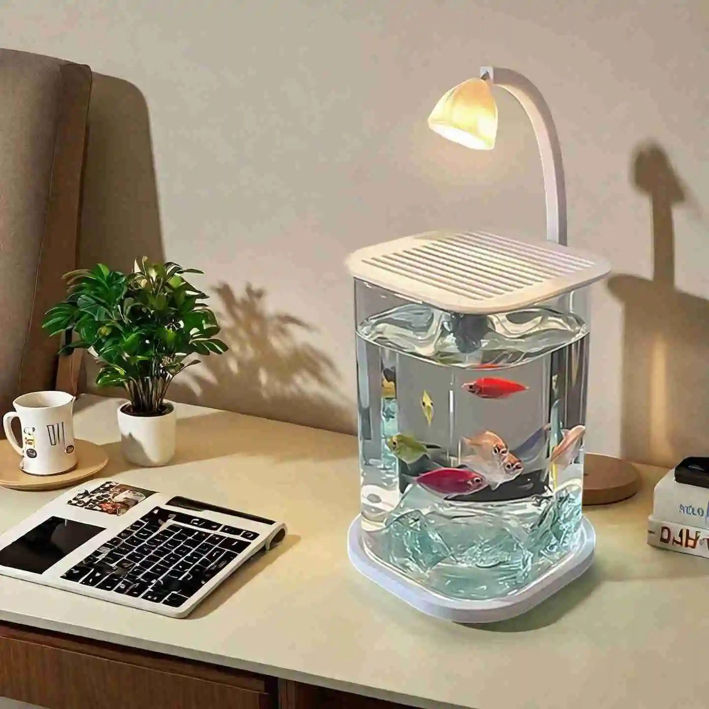 Betta Fish Tank - Mini tanque de vidro betta para