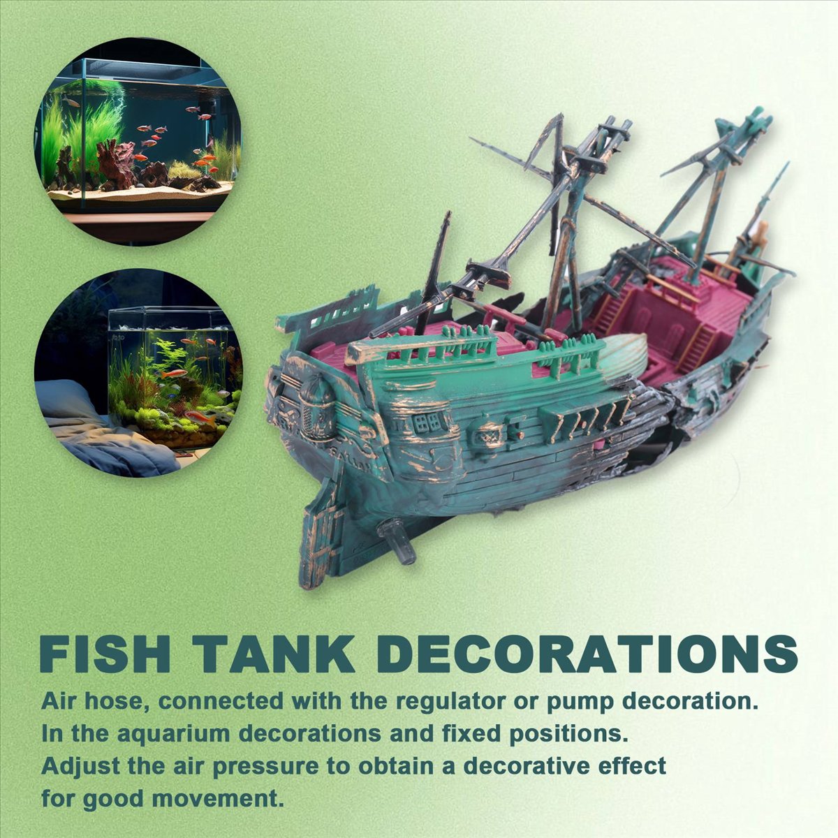 【ABFS】Conjunto de Barco de Plá - Aquarium Decor avaliação e preço
