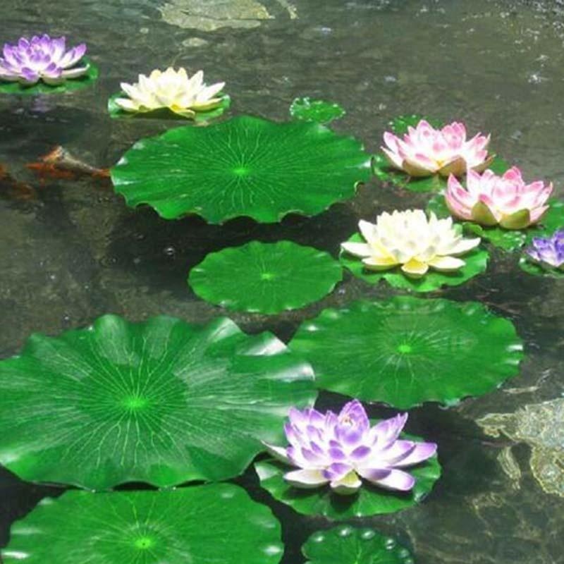 Folhas de Lótus Artificiais 20 - Fish Aquarium Home avaliação e preço