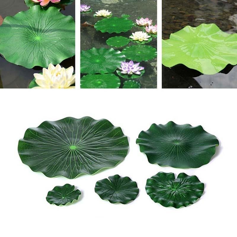 Folhas de Lótus Artificiais 20 - Fish Aquarium Home avaliação e preço