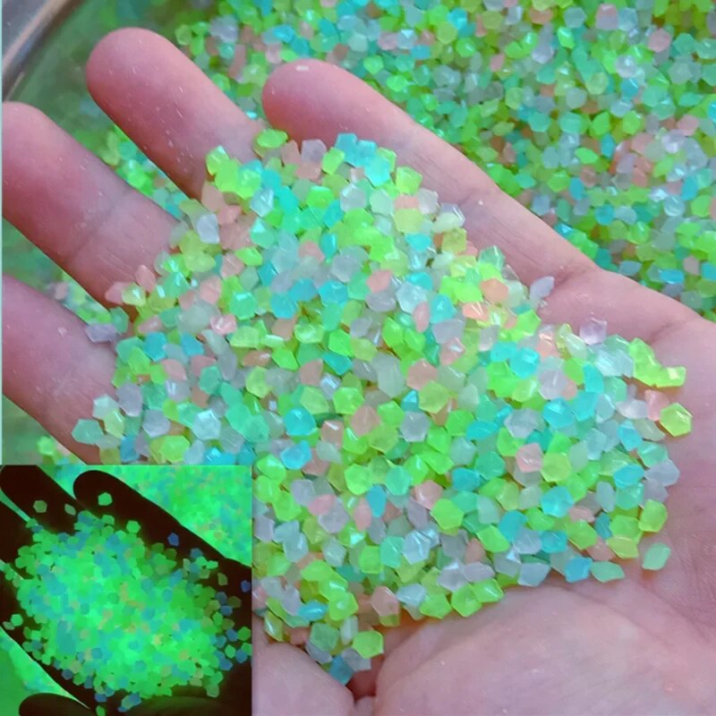 1000 pçs 3-5mm areia luminosa  - Fish Aquarium Home avaliação e preço