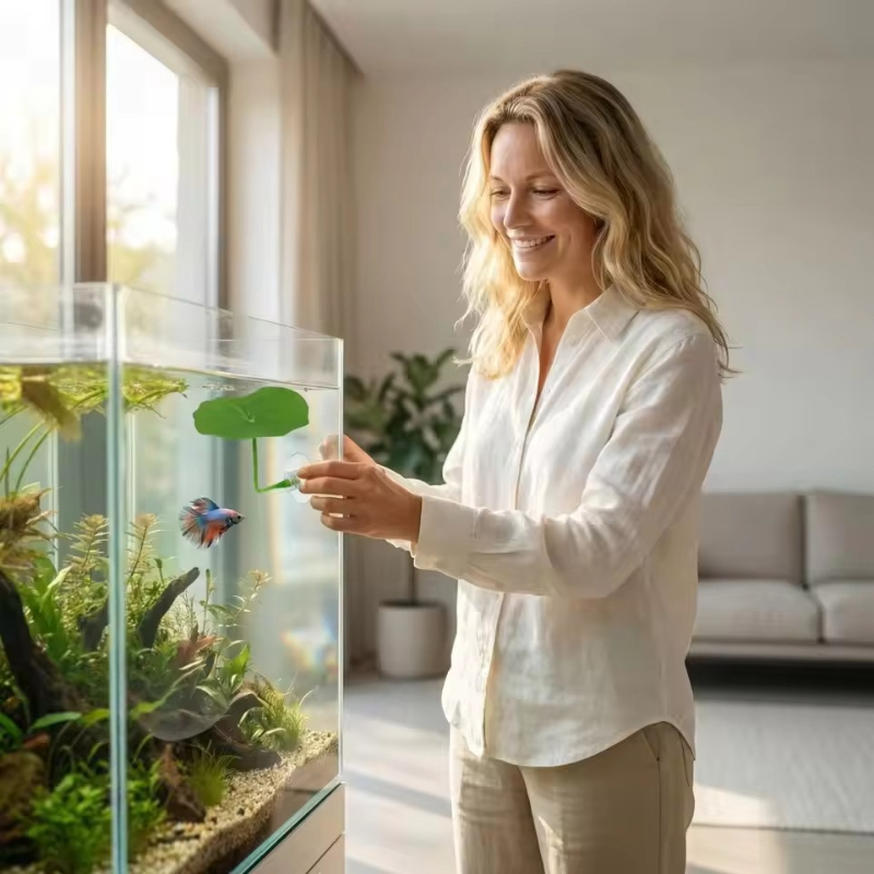 Folha de Lótus Artificial para - Betta Fish Tank avaliação e preço
