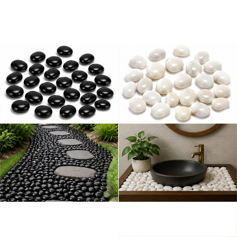 Pedras de rio polidas brancas  - Fish Aquarium Home avaliação e preço