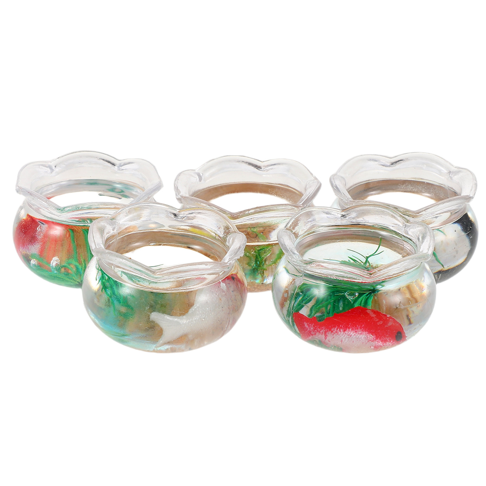 5 Peças Mini Aquário de Peixes - Aquarium Plants avaliação e preço